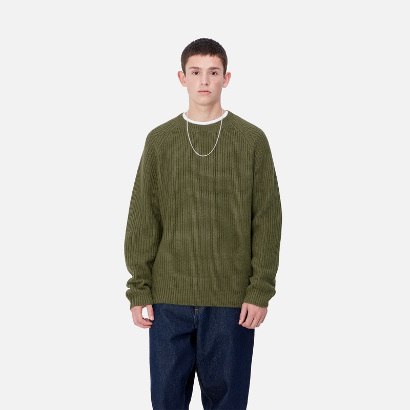 Carhartt Forth Sweatshirt Erkek Yeşil | KON-604517