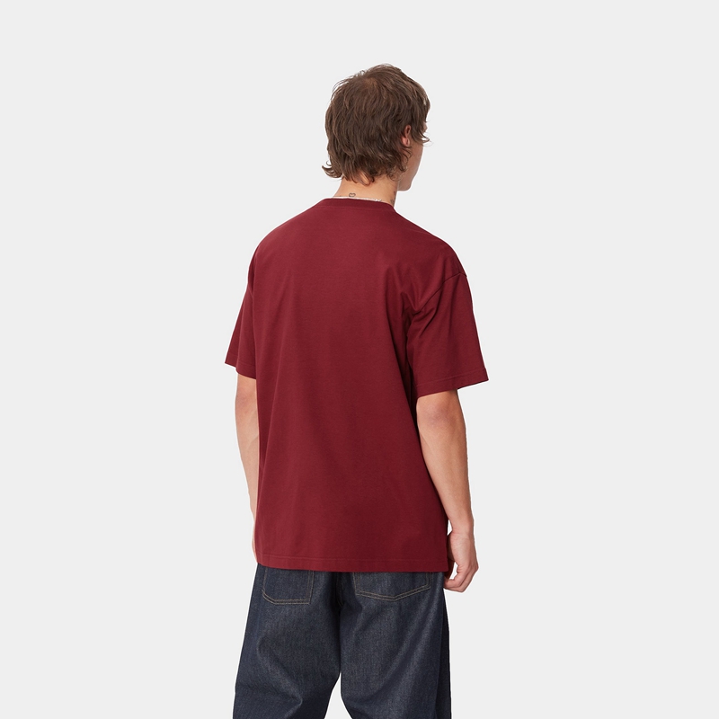 Carhartt Goo Tişört Erkek Bordo | LIA-219745