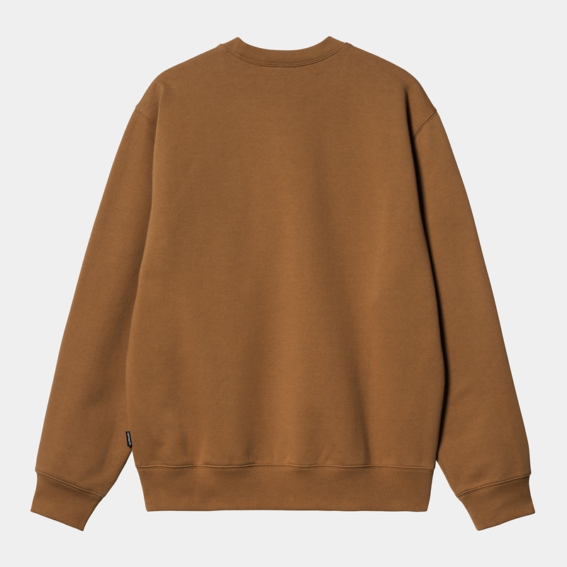 Carhartt Heart Train Pocket Sweatshirt Erkek Kahverengi | RAI-964053