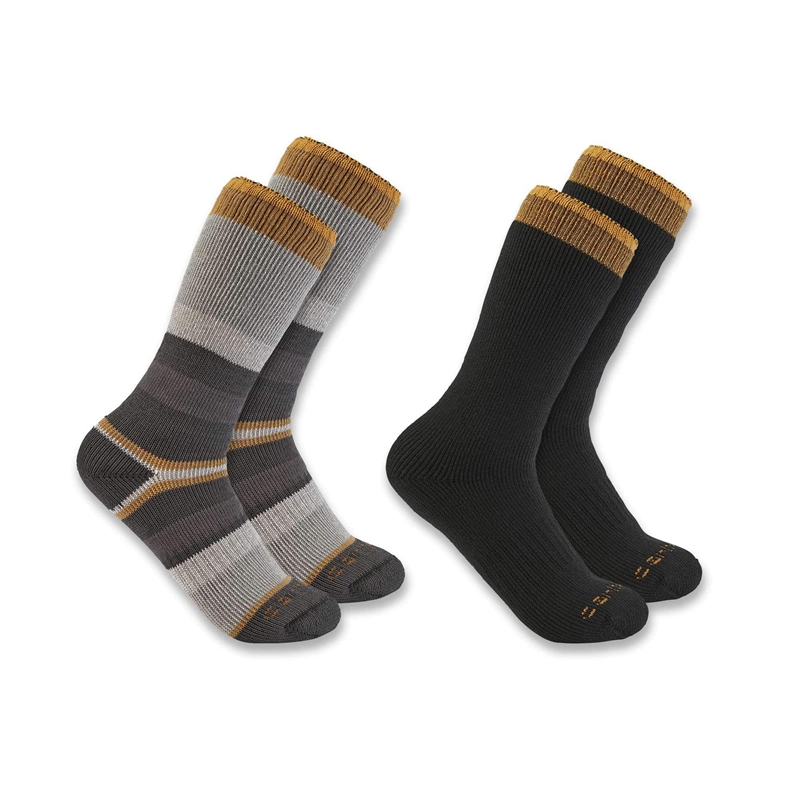 Carhartt Heavyweight Crew 2-Pack Socks Erkek Gri | IJA-935027