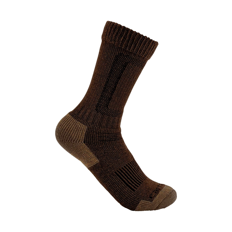 Carhartt Heavyweight Merino Wool Blend Steel Toe Boot Socks Erkek Koyu Kahverengi | NRI-736490