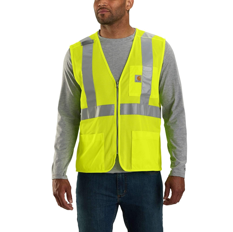 Carhartt High-Visibility Mesh Multi-Pocket Class 2 Yelek Erkek Açık Yeşil | NFR-245617