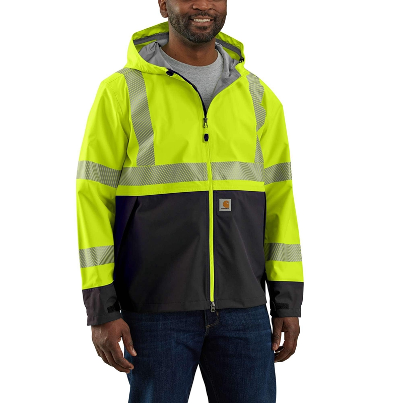 Carhartt High-Visibility Storm Defender® Loose Fit Lightweight Class Ceket Erkek Açık Yeşil | FZP-362417