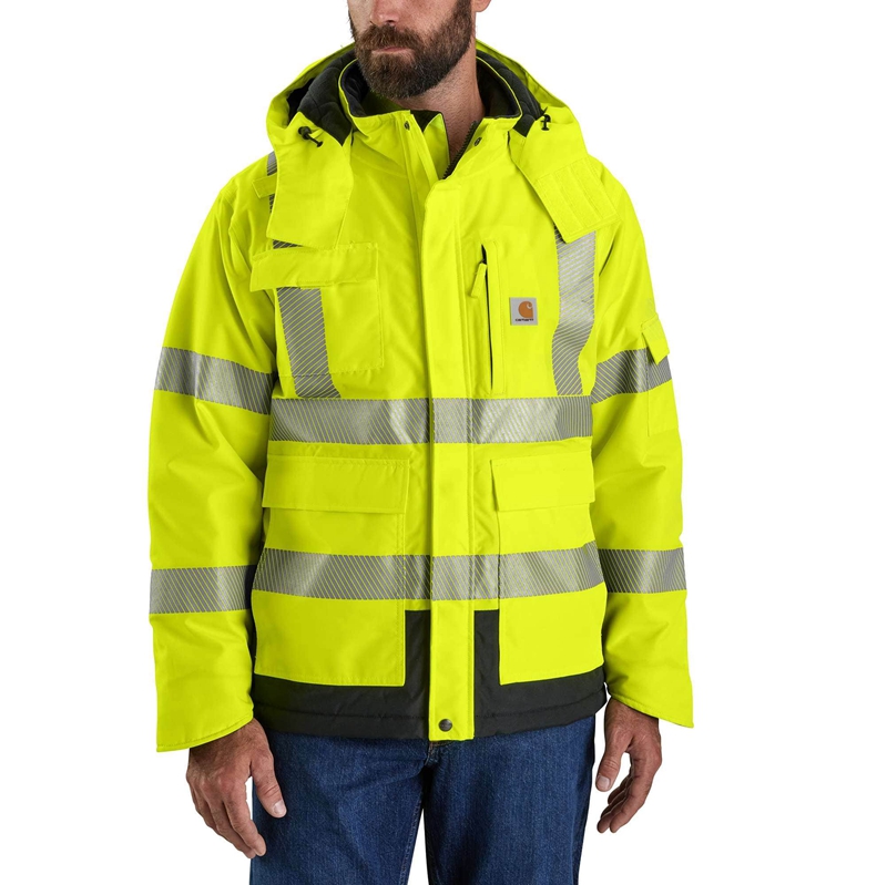 Carhartt High-Visibility Waterproof Class 3 Sherwood Ceket Erkek Açık Yeşil | UYQ-359864