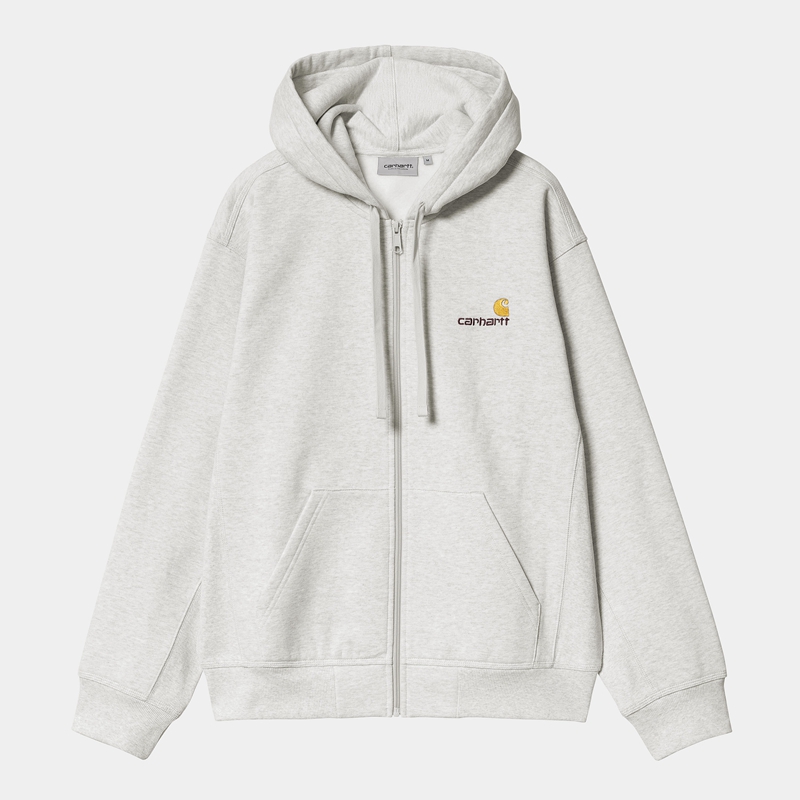 Carhartt Hooded American Script Ceket Erkek Gri | HLS-721694