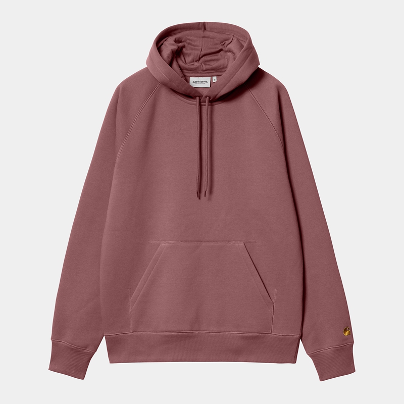 Carhartt Hooded Chase Kapşonlu Erkek Bordo | NRM-875192