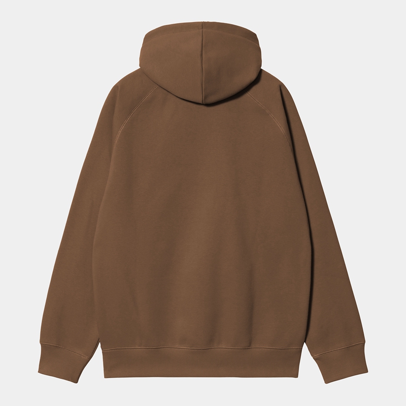 Carhartt Hooded Chase Kapşonlu Erkek Kahverengi | NEV-530287