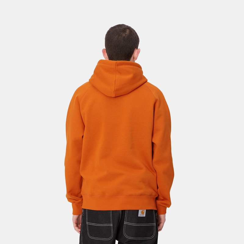 Carhartt Hooded Chase Kapşonlu Erkek Turuncu | QMZ-256430