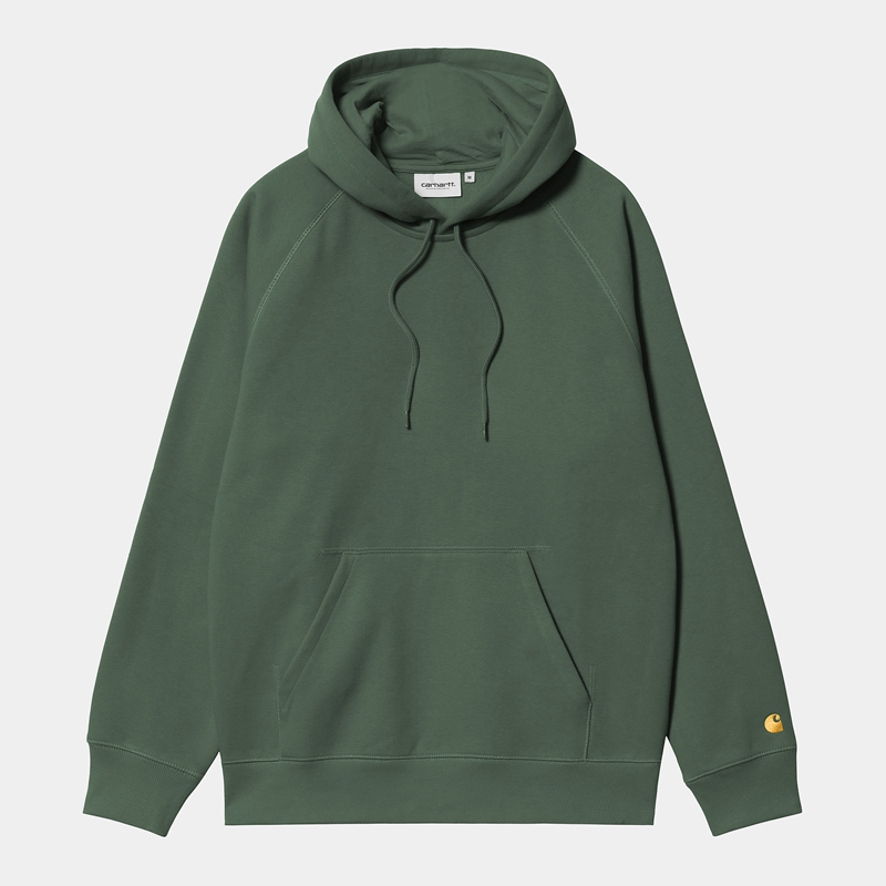 Carhartt Hooded Chase Kapşonlu Erkek Yeşil | TAD-075392