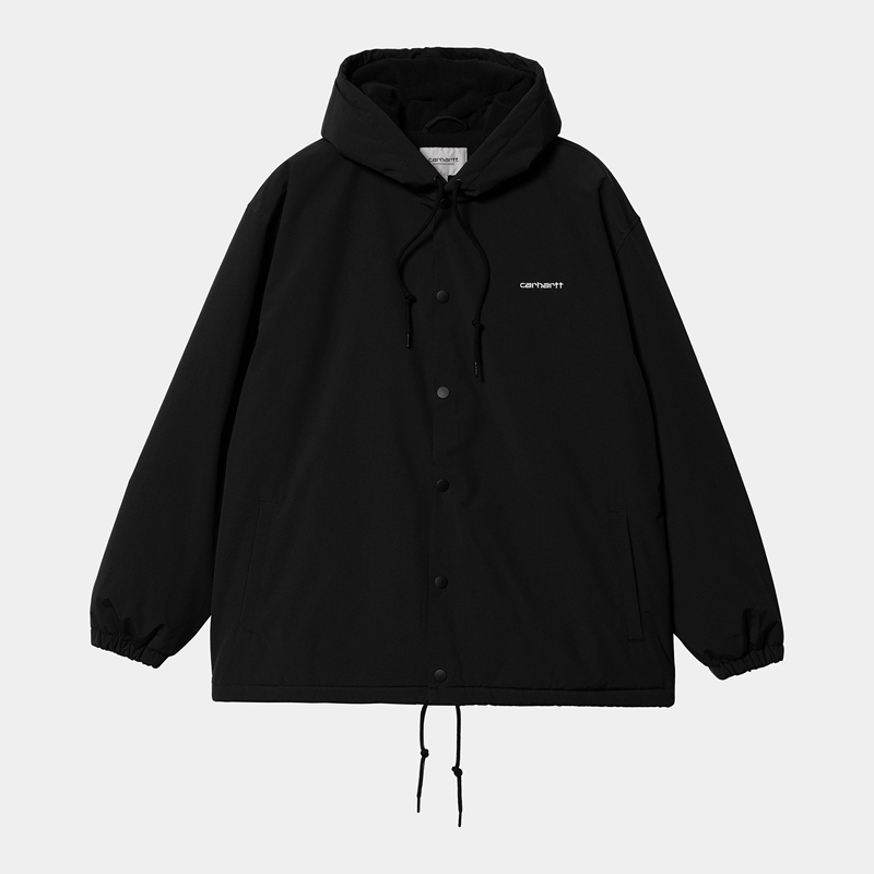 Carhartt Hooded Coach Ceket Erkek Siyah | TMG-035284