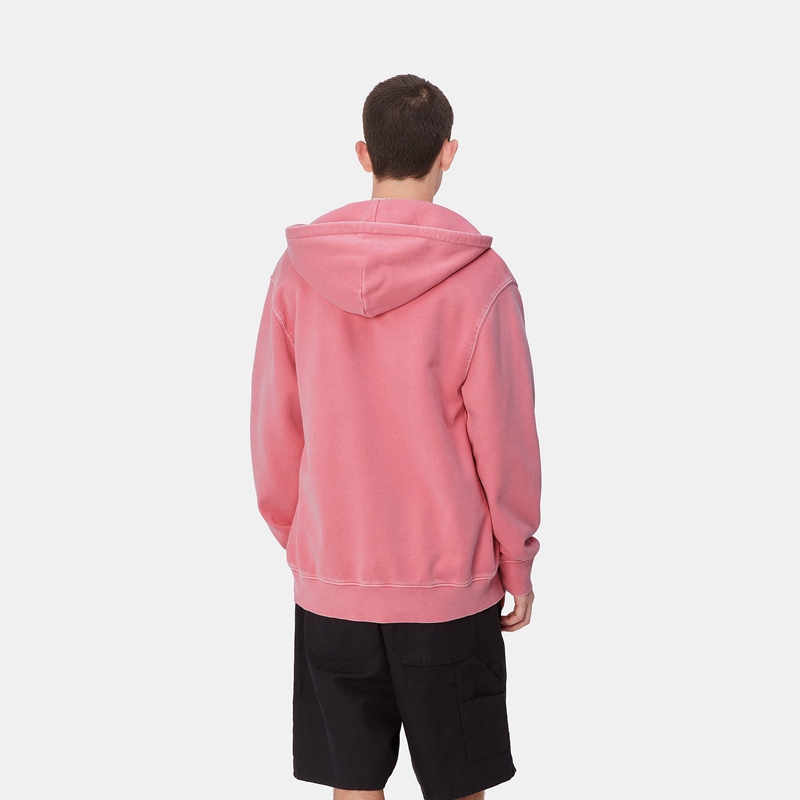 Carhartt Hooded Duster Script Ceket Erkek Pembe | LHS-249638