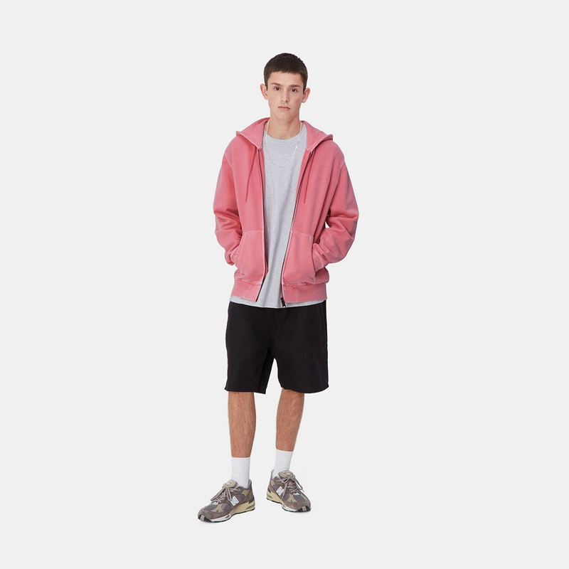 Carhartt Hooded Duster Script Ceket Erkek Pembe | LHS-249638