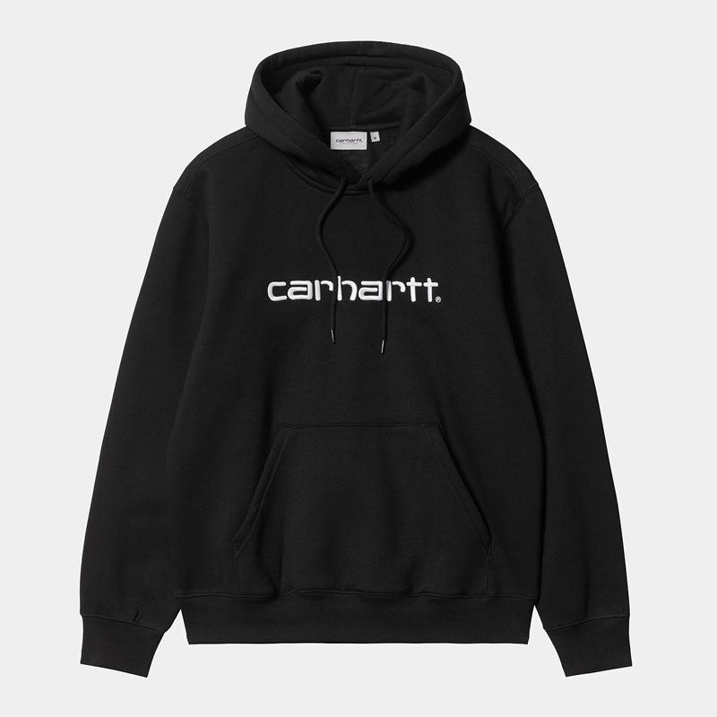 Carhartt Hooded Kapşonlu Erkek Siyah | XVD-285347