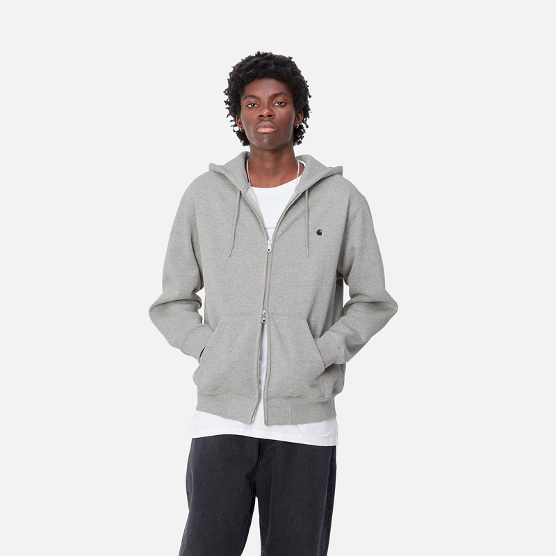 Carhartt Hooded Madison Ceket Erkek Gri | HFA-473502