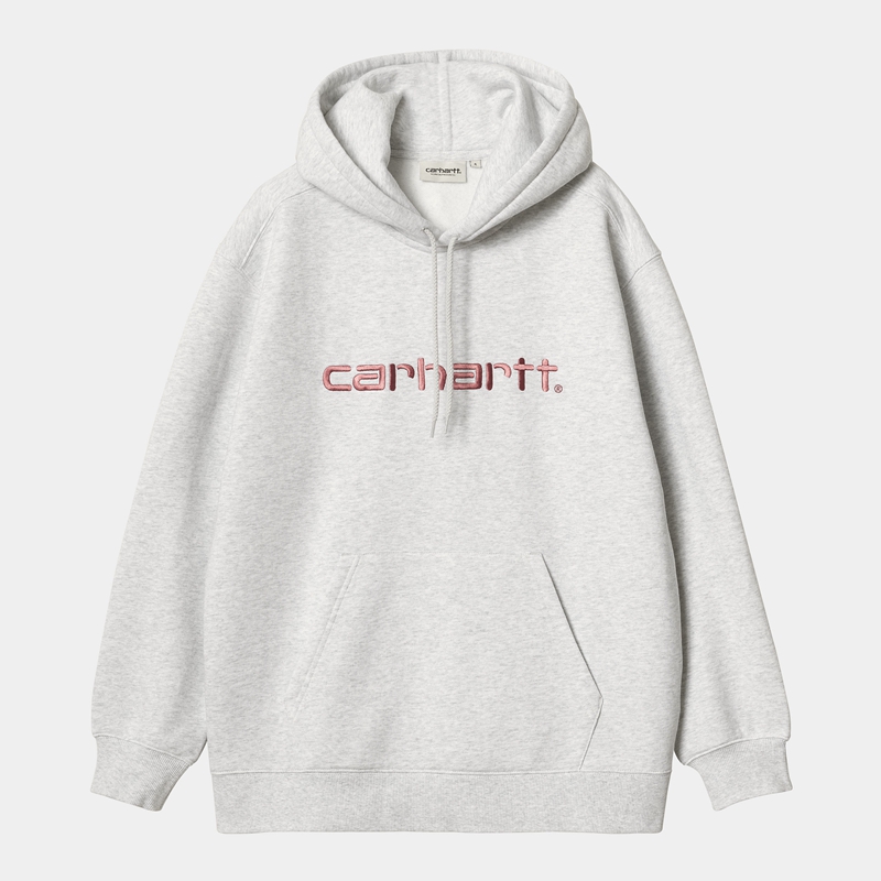 Carhartt Hooded Sweatshirt Kadın Gri | NOU-841035