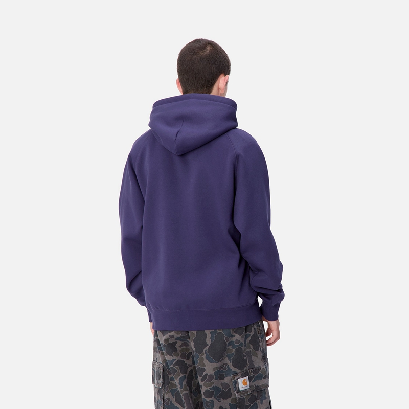 Carhartt Hooded Yute Sweatshirt Erkek Mavi | IBN-519038