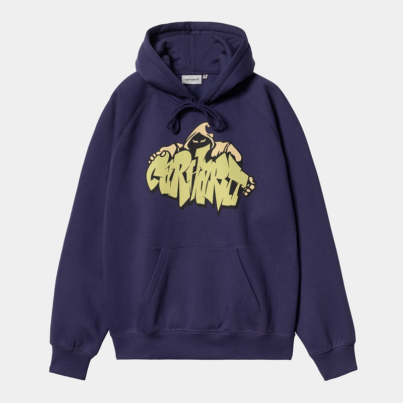 Carhartt Hooded Yute Sweatshirt Erkek Mavi | IBN-519038