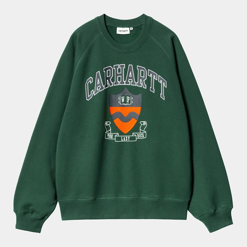 Carhartt Lazy Duck Academy Sweatshirt Erkek Yeşil | PAO-196807