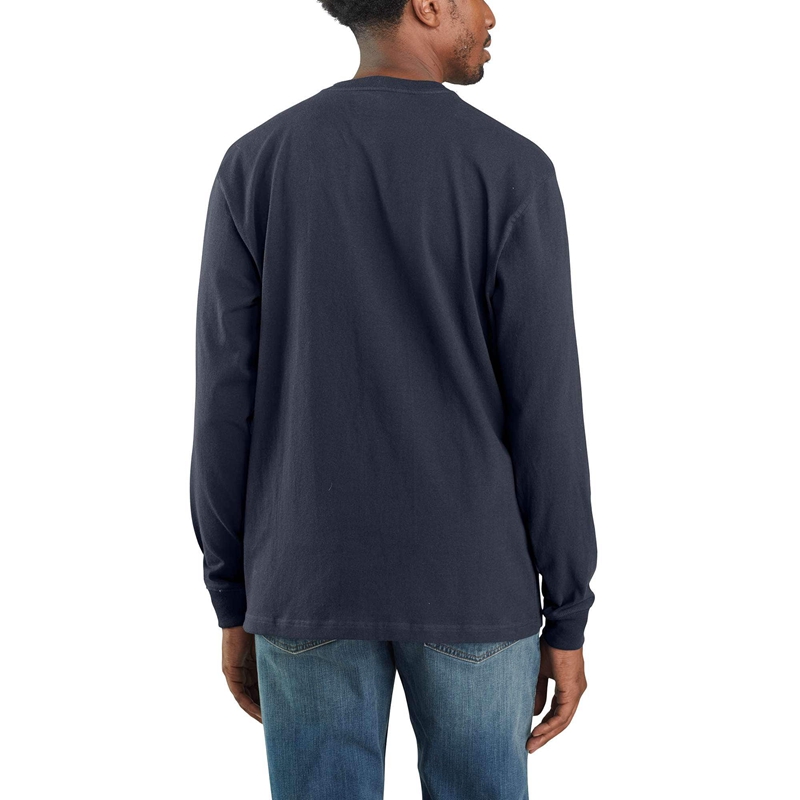 Carhartt Loose Fit Heavyweight Long-Sleeve Logo Sleeve Graphic Sweatshirt Erkek Gri | OZP-149823