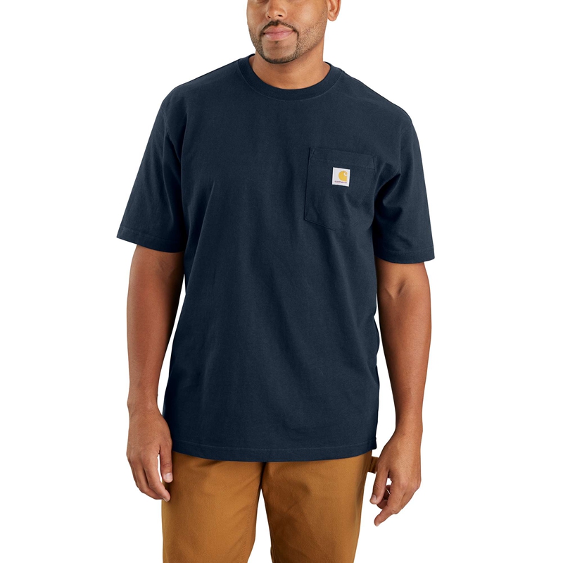 Carhartt Loose Fit Heavyweight Short-Sleeve Dog Graphic Tişört Erkek Lacivert | HKL-245918