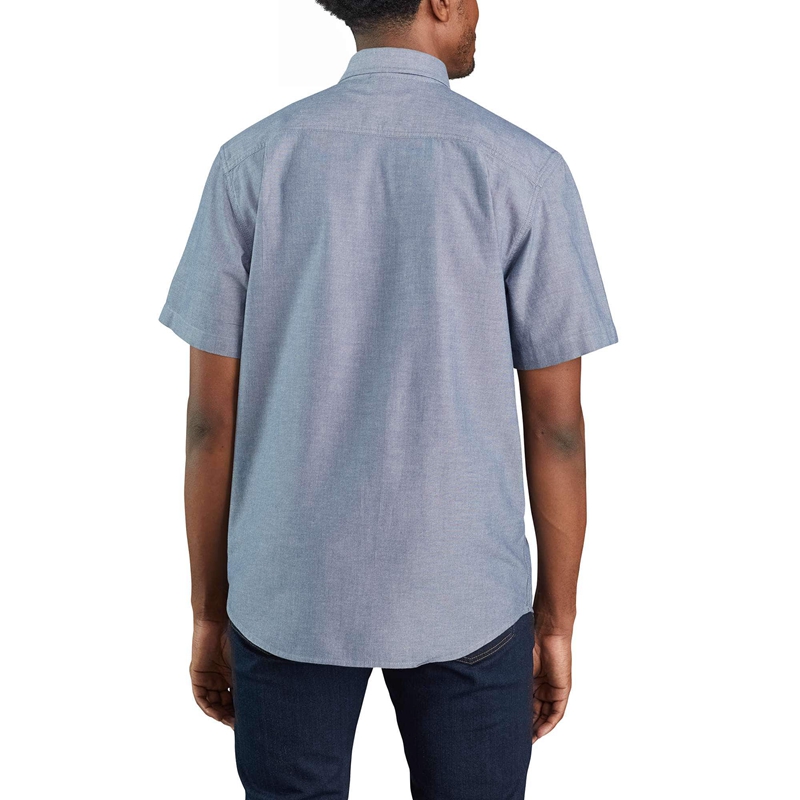 Carhartt Loose Fit Midweight Chambray-Sleeve Gömlek Erkek Mavi | VGN-147806