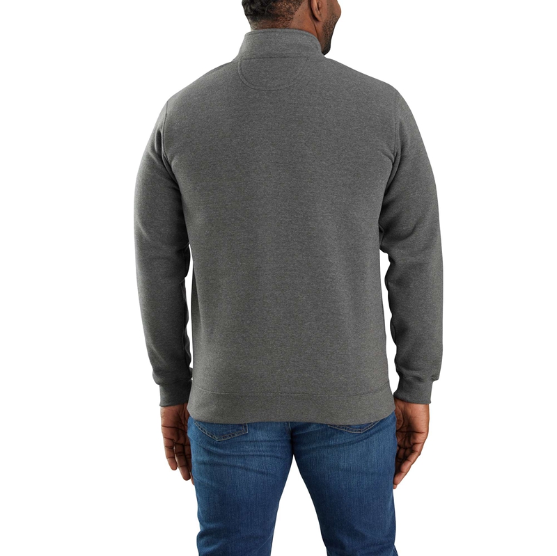 Carhartt Loose Fit Midweight Quarter-Zip Mock-Neck Sweatshirt Erkek Siyah | DUL-207418