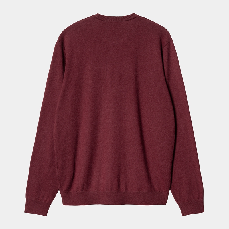 Carhartt Madison Sweatshirt Erkek Bordo | ZQT-892135