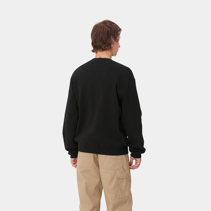 Carhartt Main Basics Sweatshirt Erkek Siyah | AVB-867421