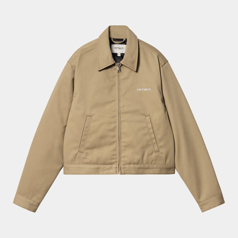 Carhartt Module Script Ceket Kadın Haki | HNV-346597