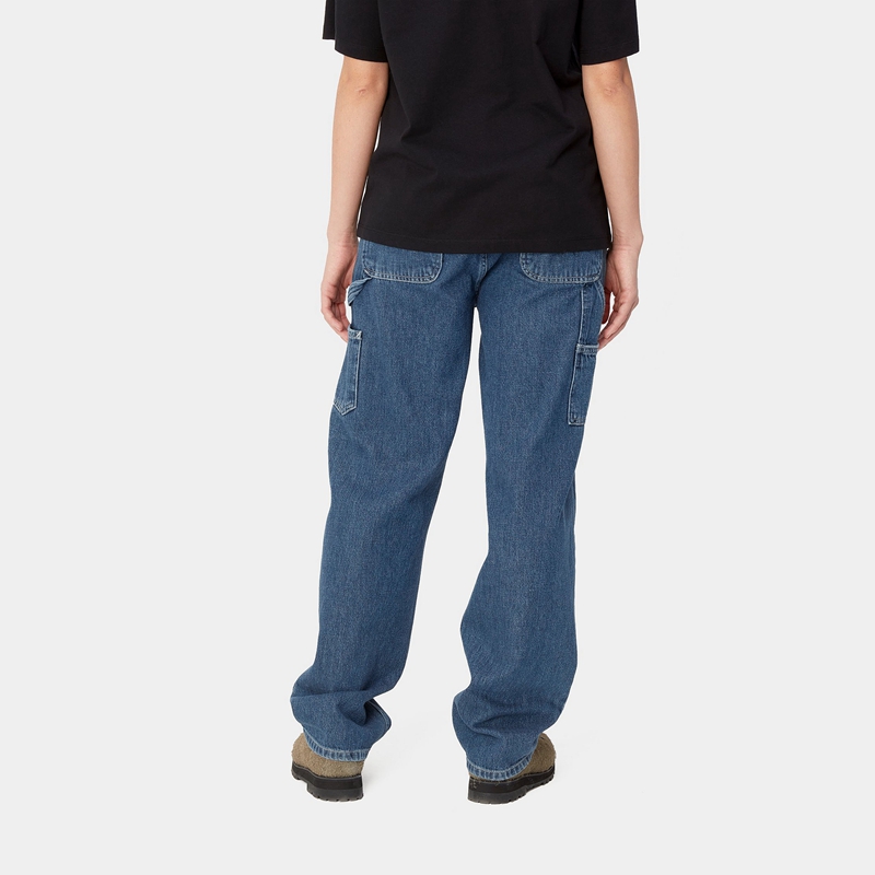 Carhartt Pierce Straight Pantolon Kadın Mavi | TLQ-083427