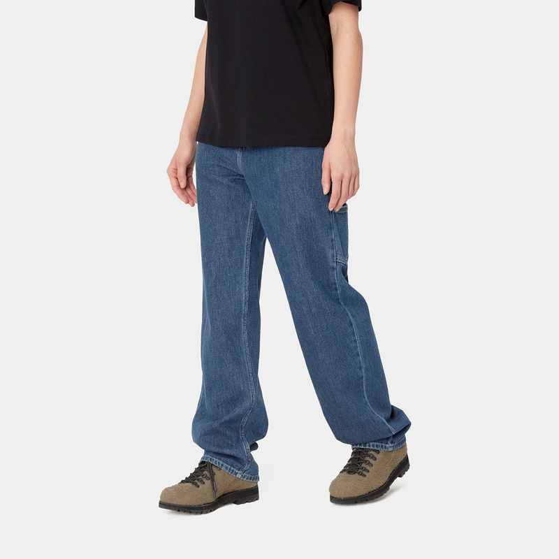 Carhartt Pierce Straight Pantolon Kadın Mavi | PRS-170348