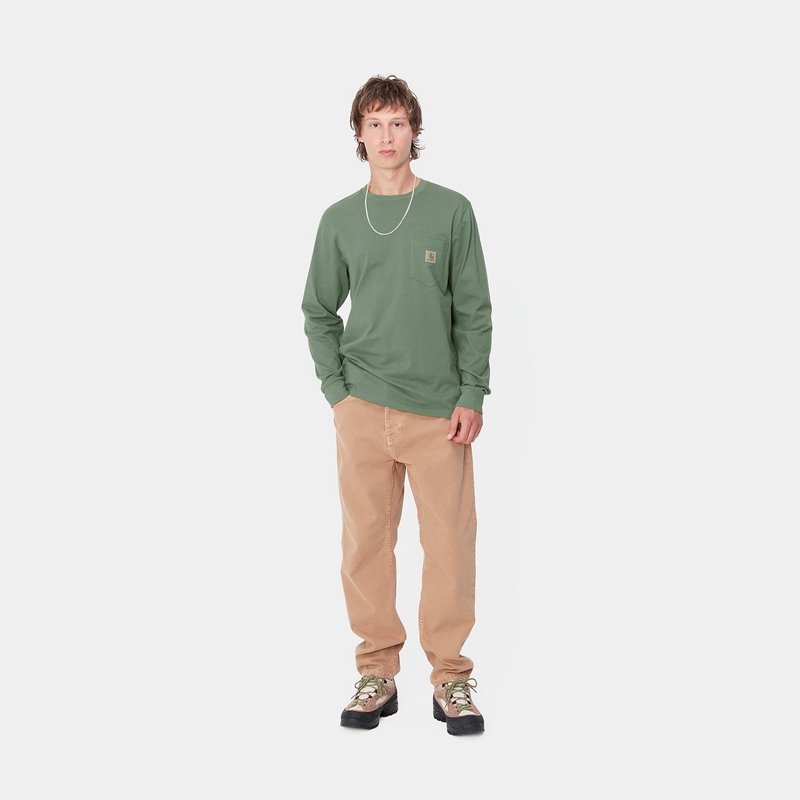 Carhartt Pocket Sweatshirt Erkek Yeşil | HMF-350261