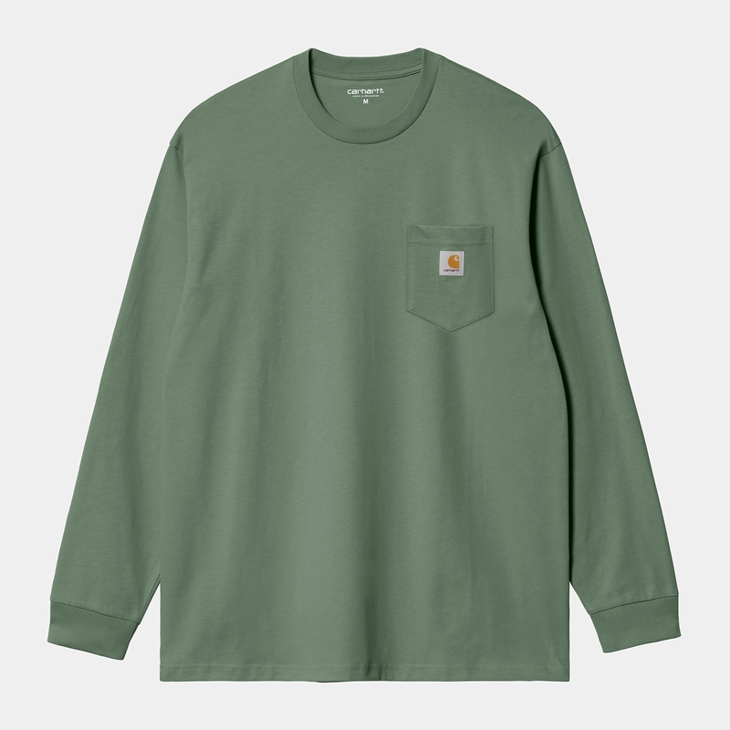 Carhartt Pocket Sweatshirt Erkek Yeşil | HMF-350261