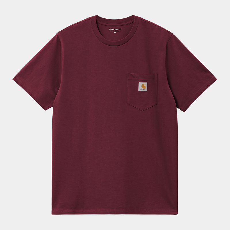 Carhartt Pocket Tişört Erkek Bordo | RAV-042317