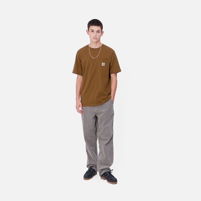 Carhartt Pocket Tişört Erkek Kahverengi | HBL-095861