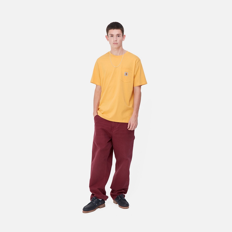 Carhartt Pocket Tişört Erkek Mango | WHM-963150