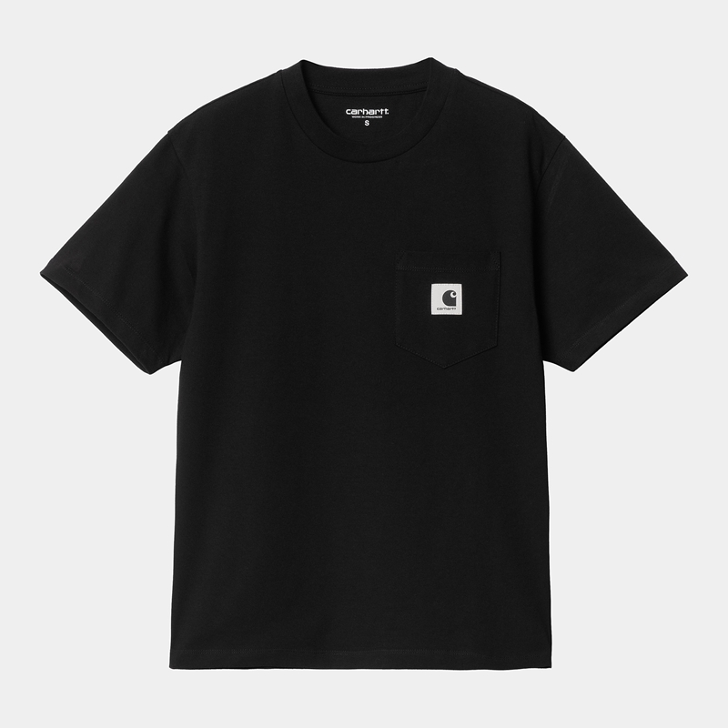 Carhartt Pocket Tişört Kadın Siyah | OLB-970831