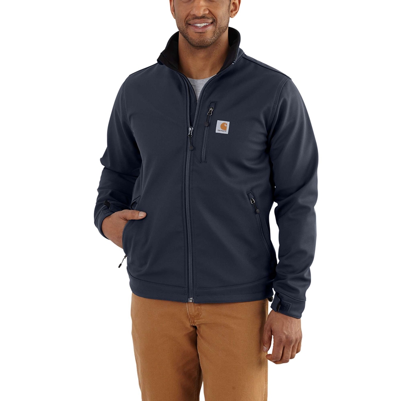 Carhartt Rain Defender® Relaxed Fit Heavyweight Softshell Ceket Erkek Lacivert | LUR-395640