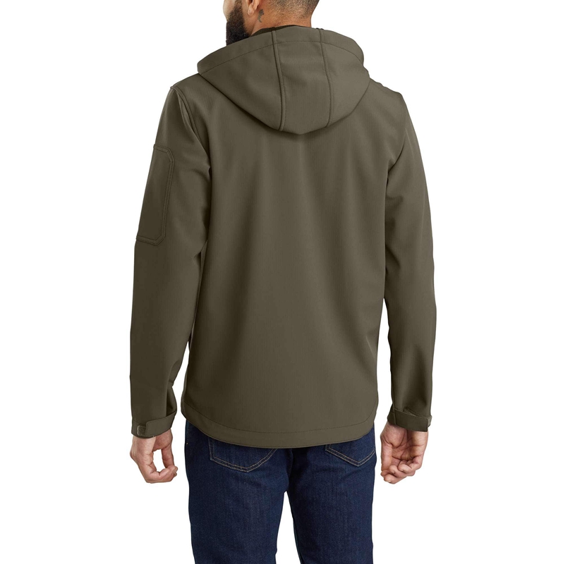 Carhartt Rain Defender® Relaxed Fit Midweight Softshell Hooded Ceket Erkek Siyah | SJI-804795