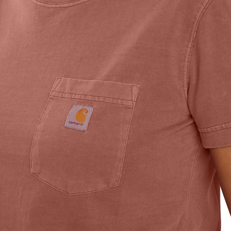 Carhartt Re-Engineered Relaxed Fit Midweight-Sleeve Garment Dye Pocket Tişört Kadın Kahverengi | VWX-469183