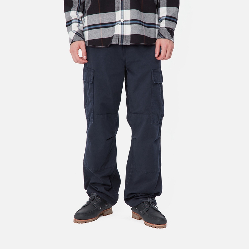 Carhartt Regular Kargo Pantolon Erkek Lacivert | GOV-487962