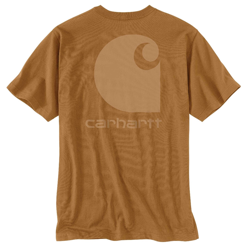 Carhartt Relaxed Fit Heavyweight Short-Sleeve Pocket C Graphic Tişört Erkek Kahverengi | PUD-459617