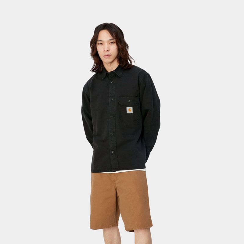 Carhartt Reno Gömlek Ceket Erkek Siyah | EUG-290716