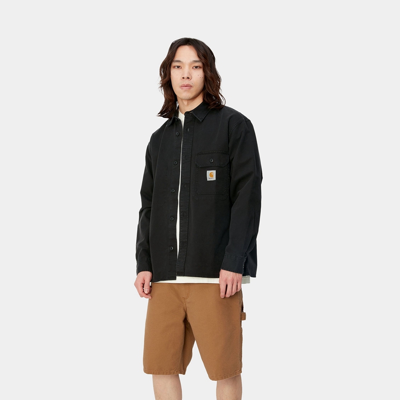 Carhartt Reno Gömlek Ceket Erkek Siyah | ZPK-159820