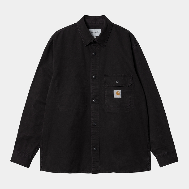 Carhartt Reno Gömlek Ceket Erkek Siyah | ZPK-159820