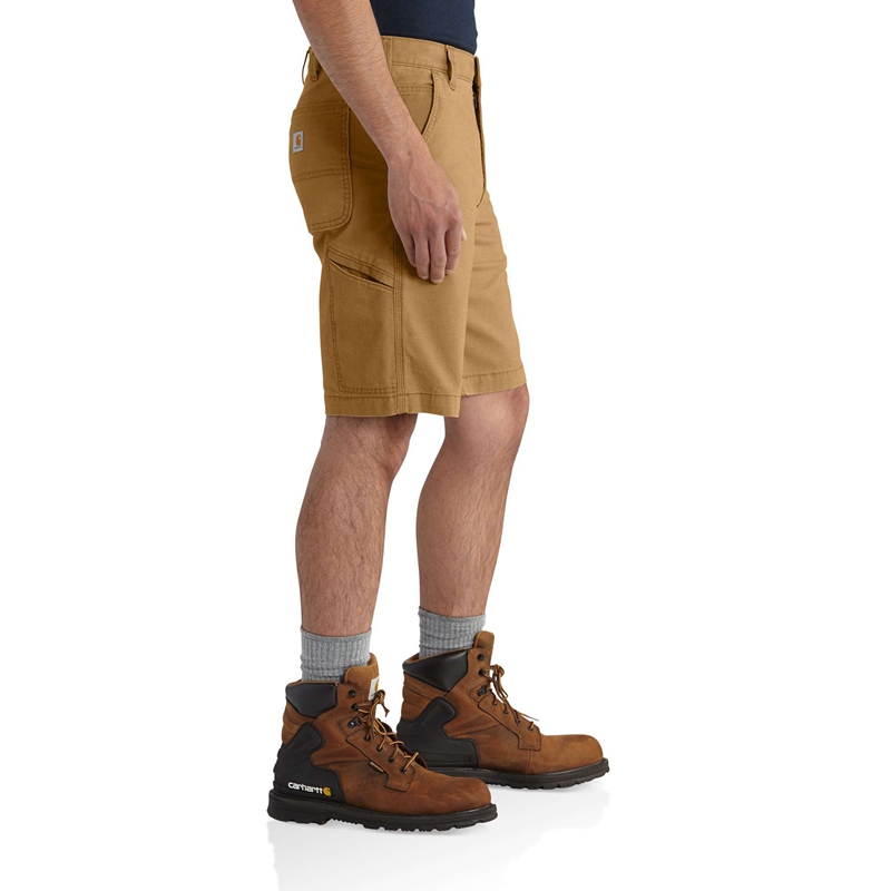 Carhartt Rugged Flex® Relaxed Fit Canvas İş Şortu Erkek Koyu Gri | OHP-796034