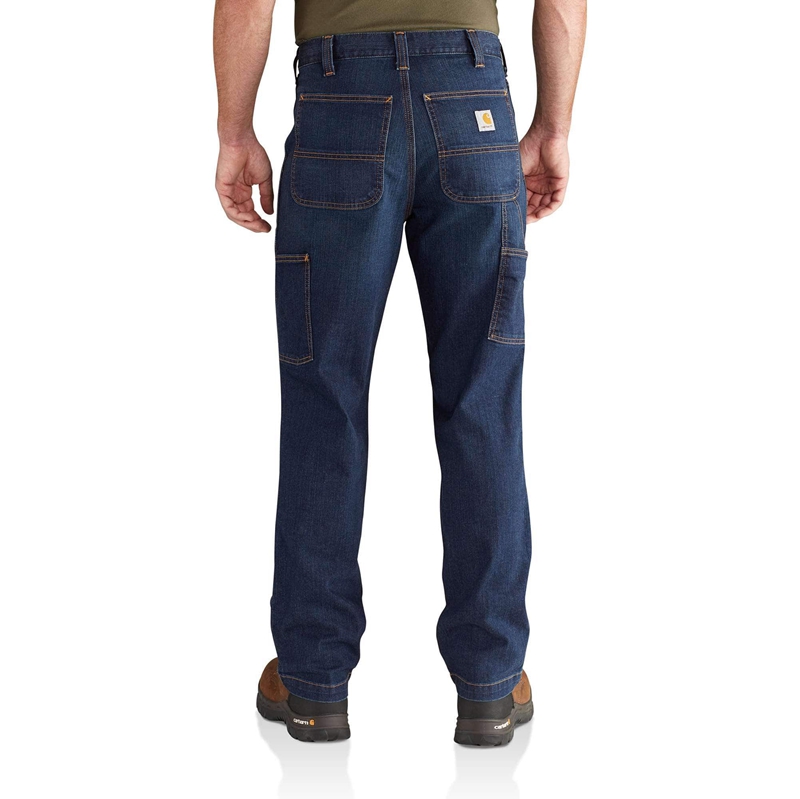 Carhartt Rugged Flex® Relaxed Fit Utility Kot Pantolon Erkek Koyu Mavi | ZRS-246178