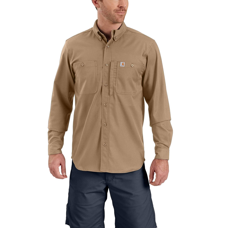 Carhartt Rugged Professional™ Series Long-Sleeve Gömlek Erkek Kayısı Rengi | ETW-178023