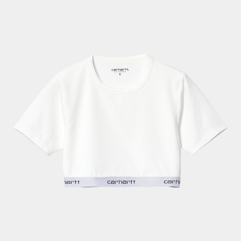 Carhartt Script Crop Üstler Kadın Beyaz | KZN-605189