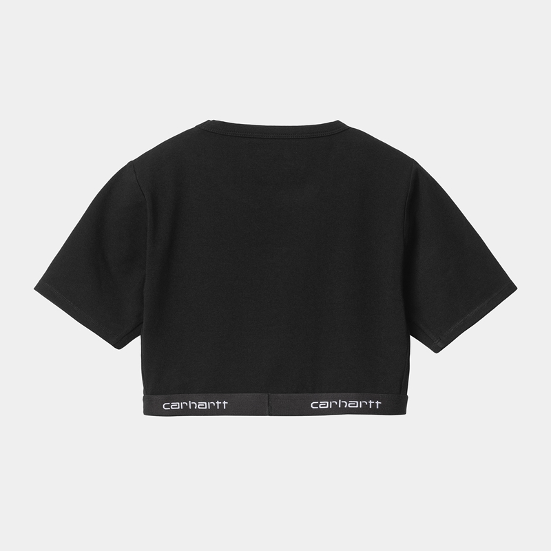 Carhartt Script Crop Üstler Kadın Siyah | KXJ-542193